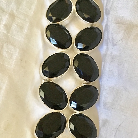 925 Silver &Onyx REAL! REDUCED SELLER LOSS FAB - Picture 1 of 8